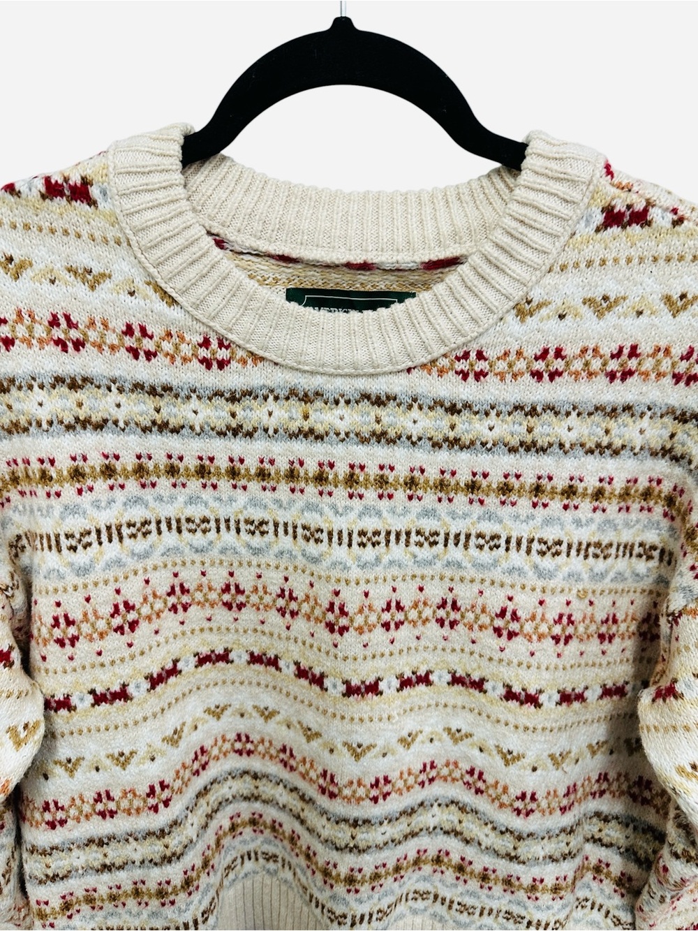American Eagle Fair Isle Snowdrift Crewneck Cardigan Sweater Size S - Picture 6 of 11